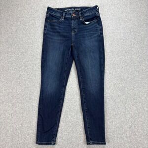American Eagle Next Level Stretch Skinny Jeans Womens 4 X-Short Blue Dark Wash